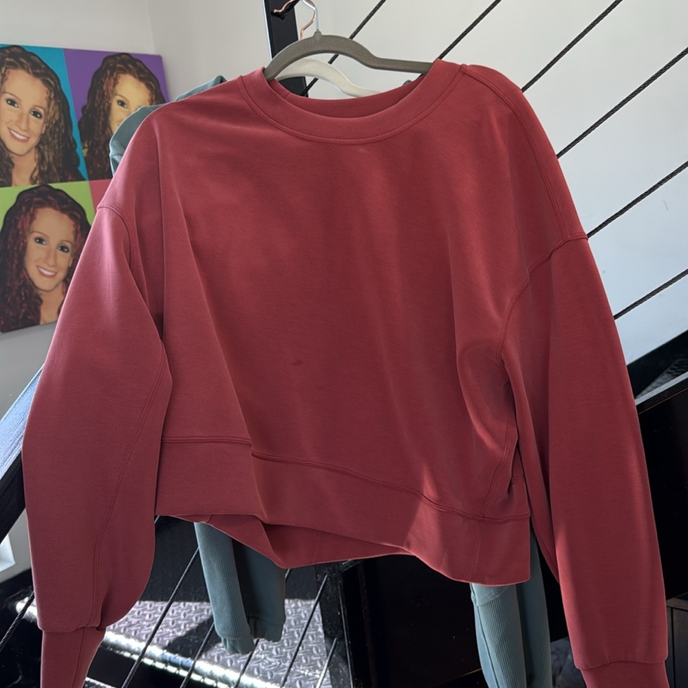 Perfectly Oversized Cropped crew cayenne
